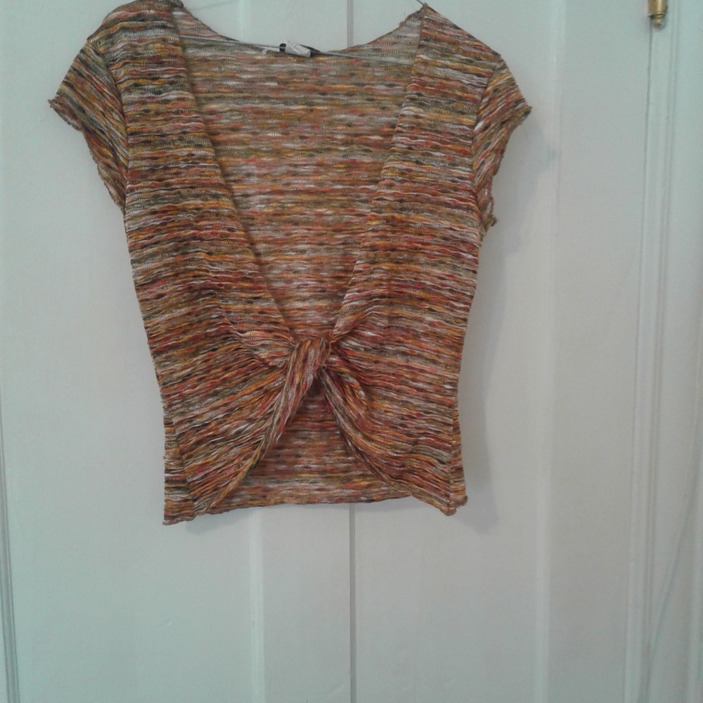 Sexy Sweater Top with Deep Plunge